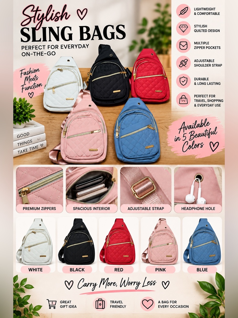 Quilted Sling Crossbody Bag